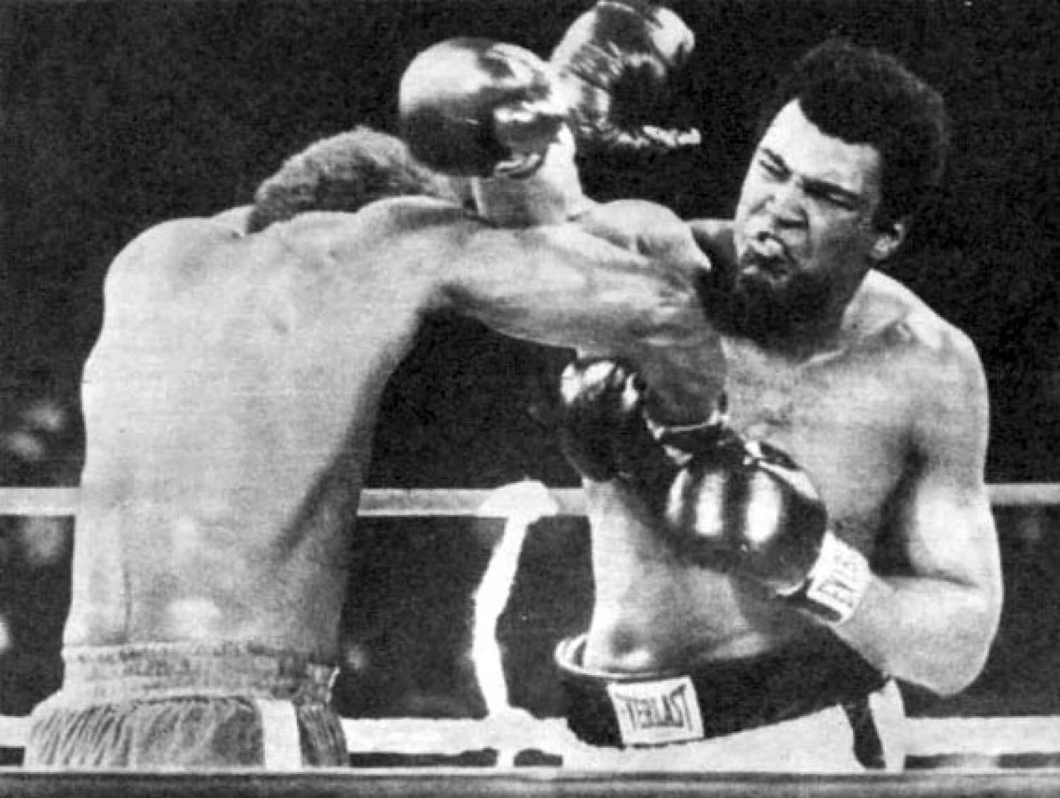Muhammad Ali im Boxkampf gegen George Foremant